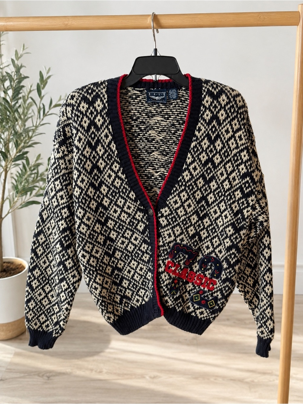 Vintage B.E.S.T. American Cardigan Sweater Ramie size L